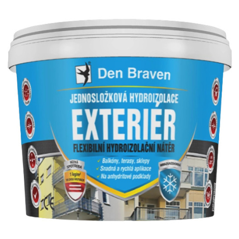 DEN BRAVEN - Jednozložková hydroizolácia EXTERIÉR 2,5 kg modrá