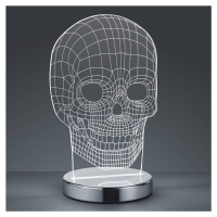 Farba svetla prepínateľná stolná LED lampa Skull