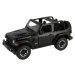 Auto RC Jeep Wrangler Rubicon RASTAR čierny plast 29cm 2,4 GHz na diaľk. ovl. na bat.