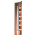 Nástenné svietidlo Aura medené tienidlo strieborné, výška 45 cm