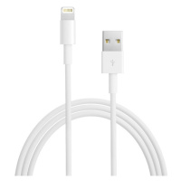 Nabíjací a dátový kábel USB, Lightning, 50 cm, Apple, biely, továrenský