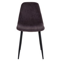 Norddan 21836 Dizajnová stolička Myla tmavosivý menčester - čierne nohy