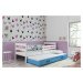 BMS Detská posteľ s prístelkou ERYK 2 FARBA: Biela, ROZMER: 80 x 190 cm, DOPLNKOVÁ FARBA: Modrá