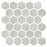 Mozaika Cir Materia Prima grey vetiver hexagon 27x27 cm lesk 1069911