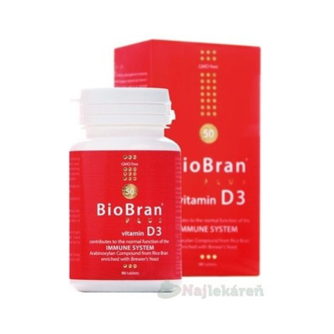 BioBran Plus vitamín D3 90tbl