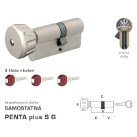 DK - PENTA plus S G - s gombíkom NIM - nikel matný D 45 + V 45 mm