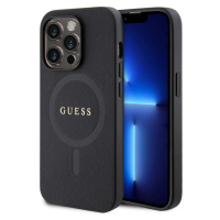 Guess PU Saffiano MagSafe Zadný Kryt pre iPhone 15 Pro Max Black