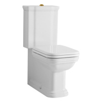 KERASAN - WALDORF WC kombi, spodný/zadný odpad, biela-bronz WCSET18-WALDORF