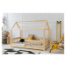 Domčeková detská posteľ z borovicového dreva v prírodnej farbe 70x160 cm Mila MBW – Adeko