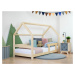 Benlemi Detská posteľ domček TERY so zábranou Zvoľte farbu: Tmavo sivá, Zvoľte rozmer: 90x190 cm