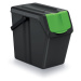 NABBI ISWB25S3 odpadkový kôš na triedený odpad (3 ks) 25 l čierna / kombinácia farieb