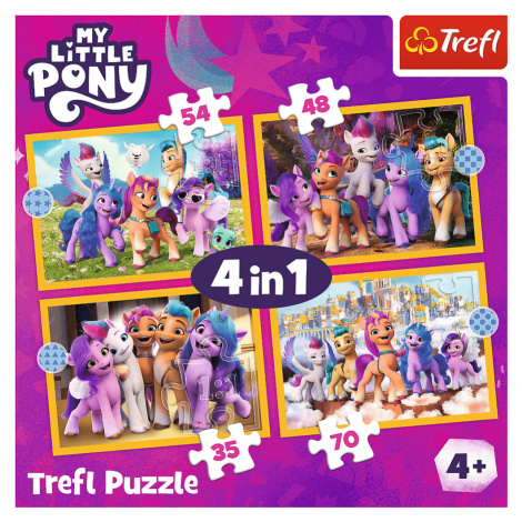 Trefl Puzzle 4v1 - Zoznámte sa s Poníkmi / Hasbro, My Little Pony