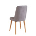 Sivá zamatová jedálenská stolička Stormi Sandalye – Kalune Design
