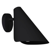 Čierne nástenné svietidlo SULION Lisboa, výška 16 cm