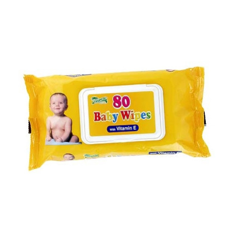 HYGIENICKÉ UTIERKY BABY WIPES S VITAMÍNOM E vlhčené obrúsky 80 ks