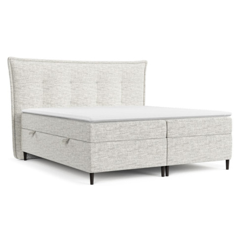 Svetlosivá boxspring posteľ s úložným priestorom 180x200 cm Sinai – Maison de Rêve