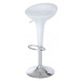 AUTRONIC AUB-9002 WT barová stolička, plast biely/chróm