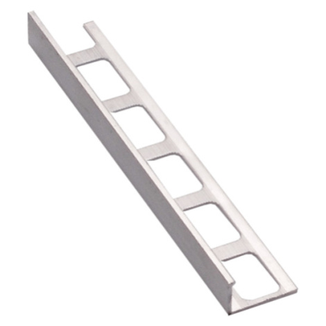 Lišta ukončovací "L" Havos chróm, hliník elox, dĺžka 250 cm, výška hrany 11 mm, ALE11250