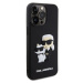 Karl Lagerfeld 3D Rubber Karl and Choupette Zadný Kryt pre iPhone 15 Pro Max Black