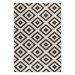 Kusový koberec Twin-Wendeteppiche 103129 schwarz creme – na ven i na doma - 240x340 cm NORTHRUGS