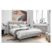 Svetlosivá čalúnená dvojlôžková posteľ s roštom 140x200 cm Eve – Miuform