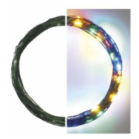 LED vianočná nano reťaz zelená, 7,5 m, vonkajšia aj vnútorná, multicolor, časovač (EMOS)