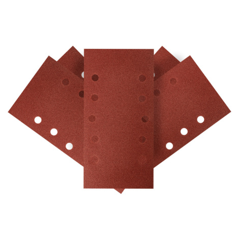 GRAPHITE Brúsny papier na suchý zips 115 x 230 mm, K 120, 5 ks, s otvormi 54H005