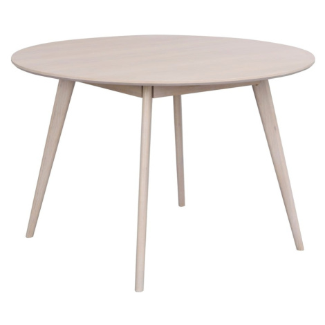 Okrúhly jedálenský stôl s doskou v dubovom dekore 115x115 cm Yumi - Rowico