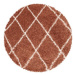 Kusový koberec Alvor Shaggy 3401 terra kruh - 80x80 (průměr) kruh cm Ayyildiz koberce