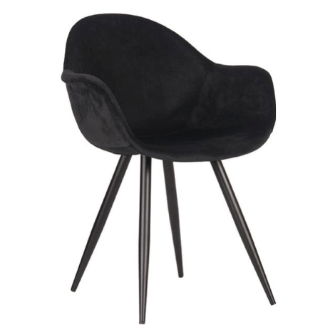 Čierne zamatové jedálenské stoličky v súprave 2 ks Forli – LABEL51