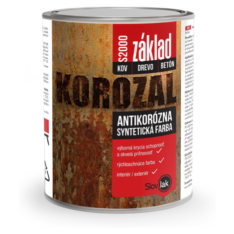 KOROZAL S 2000 - Základná antikorózna farba 1 kg 0840 - červenohnedá