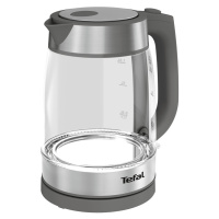 Rýchlovarná kanvica Tefal Glass KI740B30 šedá