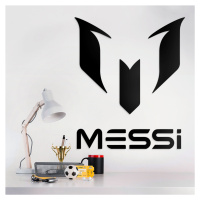 Drevené logo futbalistu - Messi, Čierna