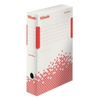 Esselte Archívny box Speedbox 80mm biely/červený