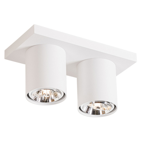 Moderné stropné bodové svietidlo biele 2-svetlo - Tubo QAZQA
