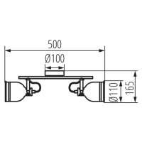 DERATO EL-2I W-SR Prisadené svietidlo