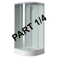 AQUALINE - AIGO vanička 900x900 príslušenstvo, sifón, držiak sprchy a sprcha, komponent 1/4 YB93