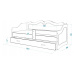 ArtAJ Detská posteľ LILI K | Trinity 160 x 80 cm FARBA: Púdrovoružová