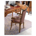 Estila Luxusná rustikálna pracovná stolička Lasil z masívneho dreva v hnedej farbe a s bordovým 