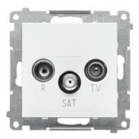 Anténna zásuvka R-TV-SAT koncová/zakončená, prístroj s krytom