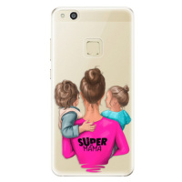 Odolné silikónové puzdro iSaprio - Super Mama - Boy and Girl - Huawei P10 Lite