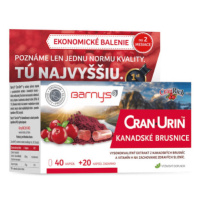 BARNY'S Cran-urin kanadské brusnice 40 + 20 kapsúl zadarmo