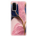 Odolné silikónové puzdro iSaprio - Pink Blue Leaves - Samsung Galaxy S20