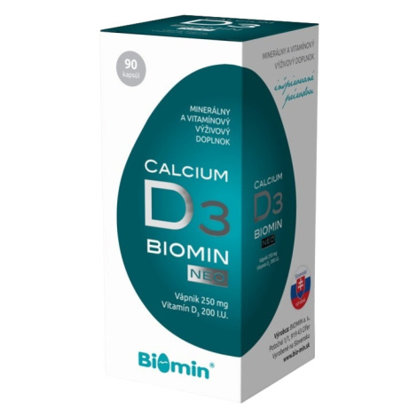 BIOMIN Calcium NEO s vitamínom D3 90 kapsúl