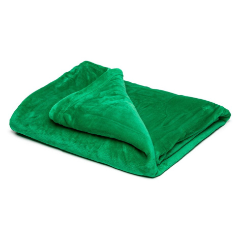 Zelená mikroplyšová deka My House, 150 × 200 cm
