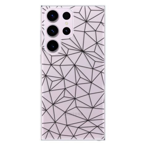 Odolné silikónové puzdro iSaprio - Abstract Triangles 03 - black - Samsung Galaxy S23 Ultra