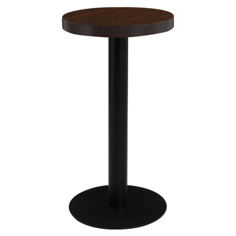 vidaXL Bistro stolík tmavohnedý 40 cm MDF