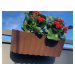 NABBI DDECZ400 plastový balkónový kvetináč 38,3 cm hnedá
