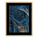 Dekoria Obraz Abstract Blue&Gold II 40 x 50cm, 40 x 50cm