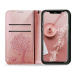Diárové puzdro na Samsung Galaxy S22 5G Forcell MEZZO tree ružovozlaté